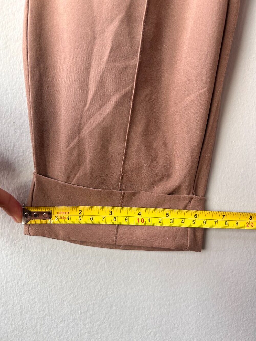 Athleta Skyline Pant II High Rise Tie Waist Cuffed Pants Hearth Rose Size 4 - Picture 7 of 7